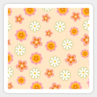 Retro Flower Field Sticker